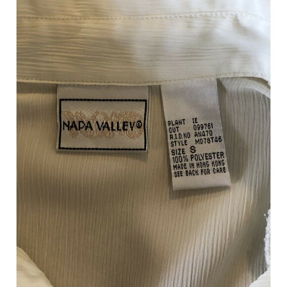 Nada Valley Women’s Size Small Ivory Button Up Shirt Embroidered Geometric - Picture 5 of 5